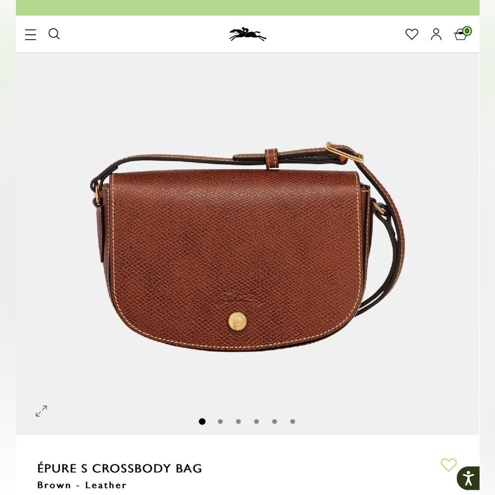 New Longchamp Epicure Brown Leather Crossbody with dustbag and authenticity card
